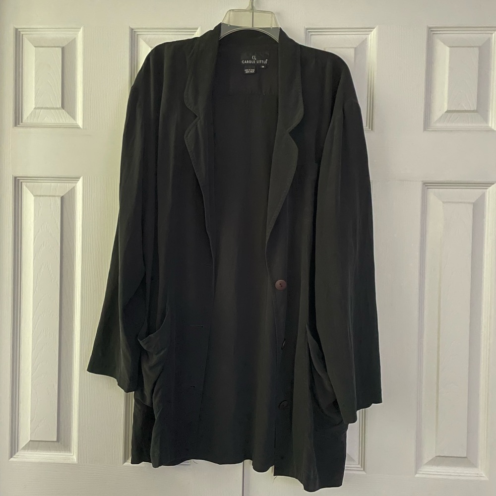 Carole Little silk blazer kimono